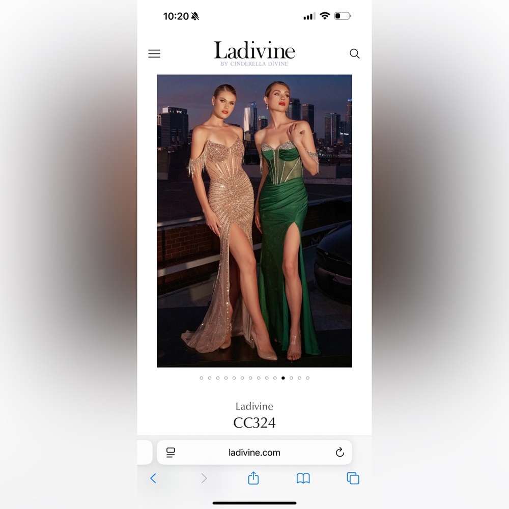 Elegant Green and Gold Evening Dresses